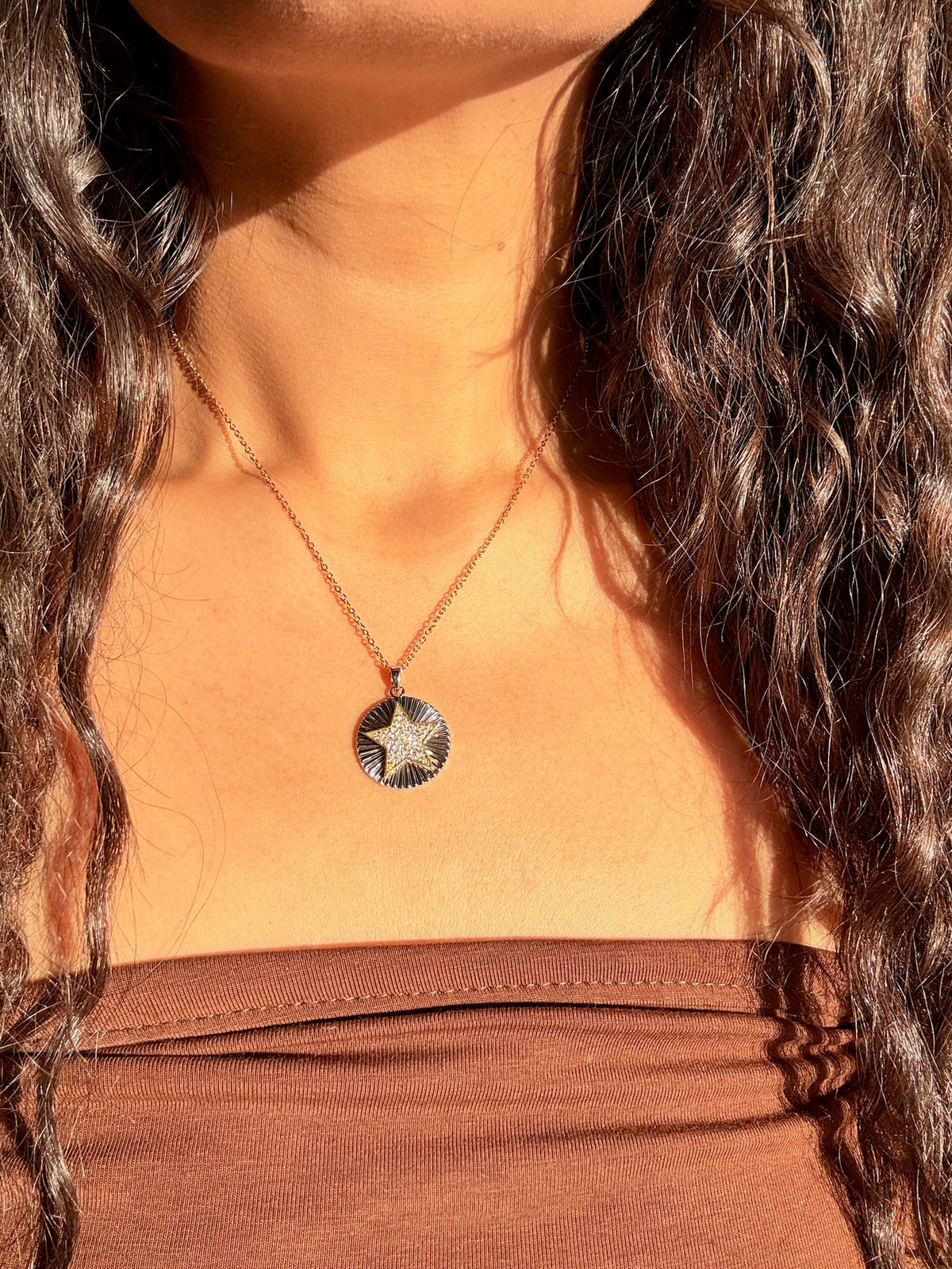 Celestial Star Gold-Plated Pendant Necklace