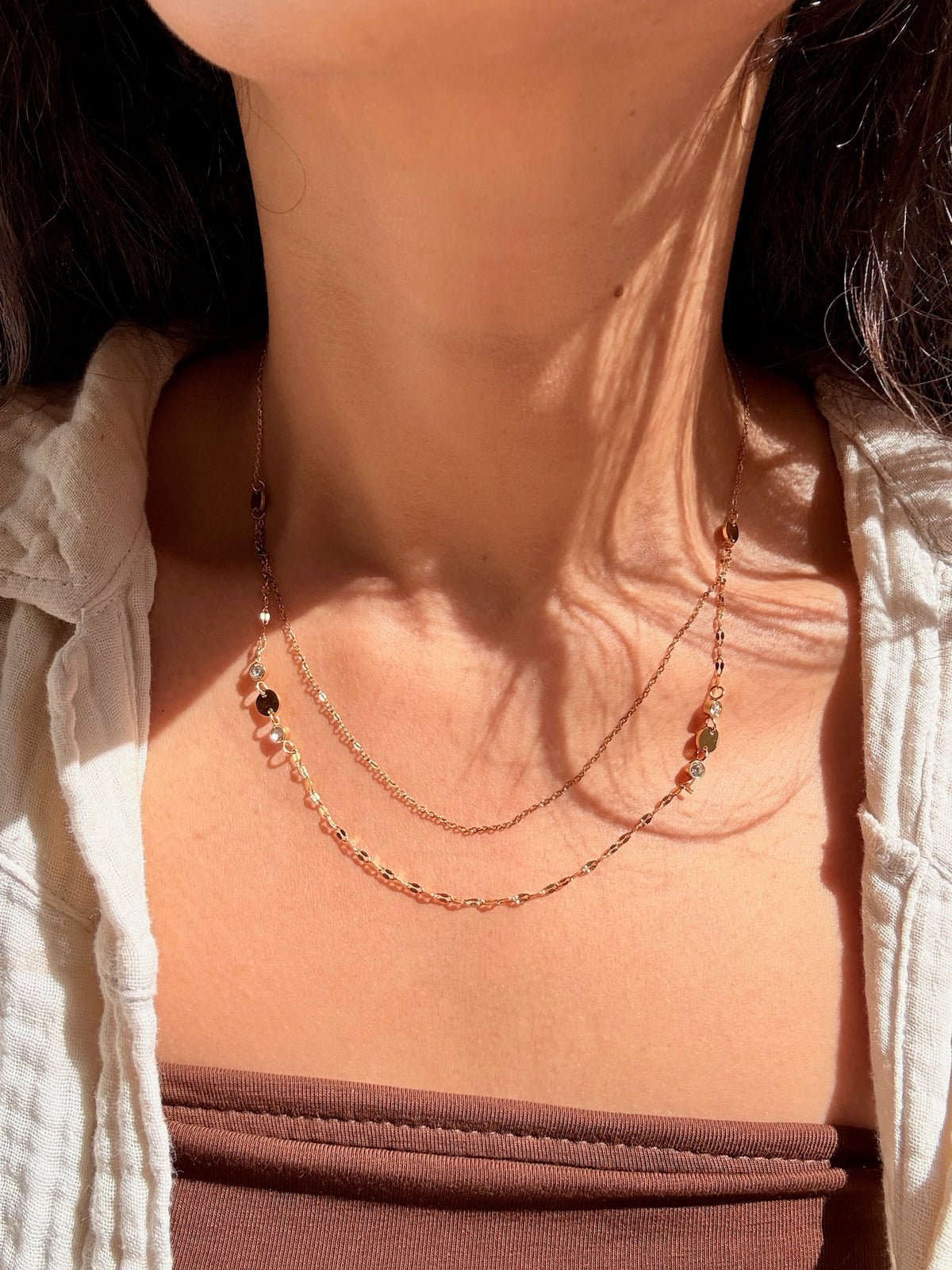 Dainty Double Drop Necklace