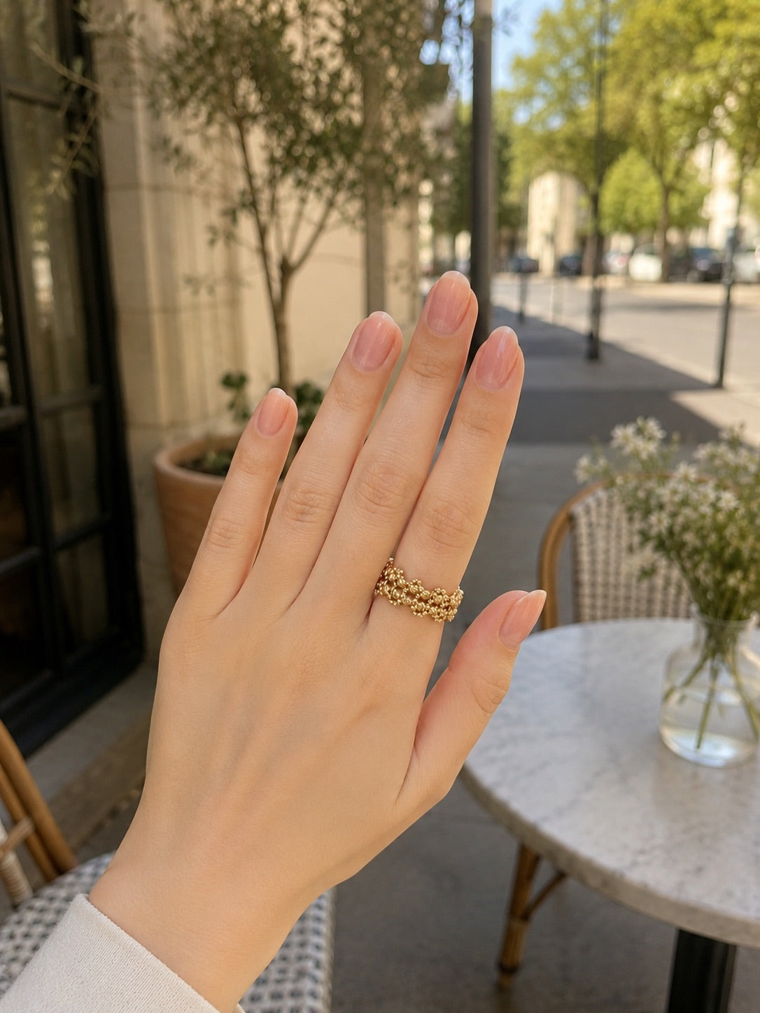 Chic Braided Chain Ring