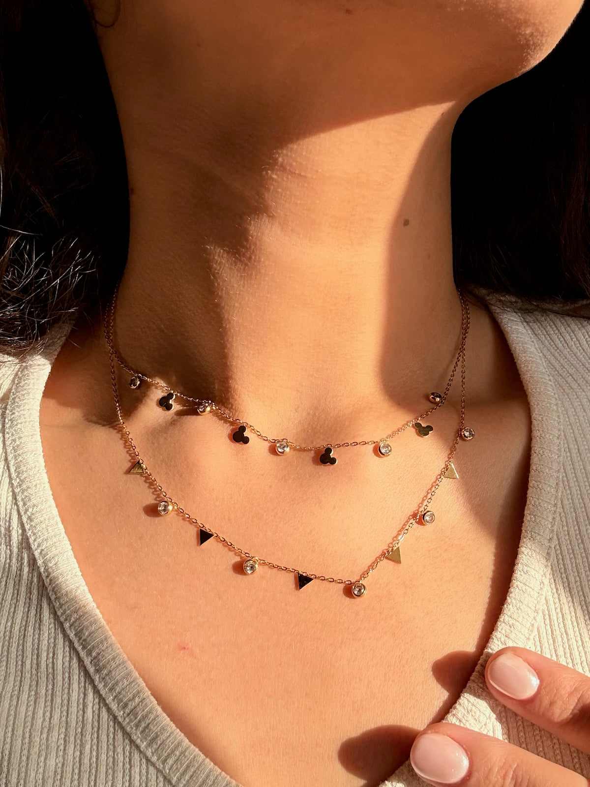 Double Layer Necklace Set