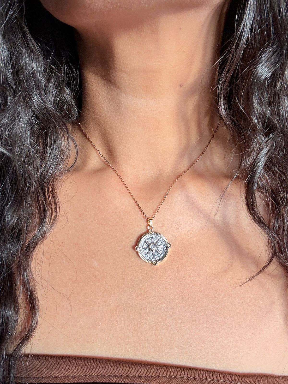 Crystal Compass Pendant