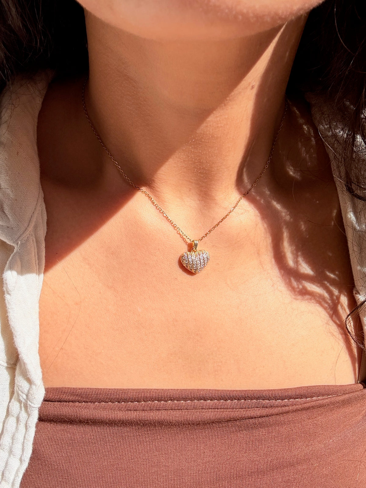 Shimmer Heart Necklace