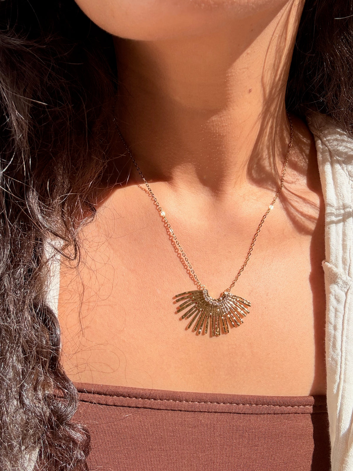 Sunburst Crystal Necklace