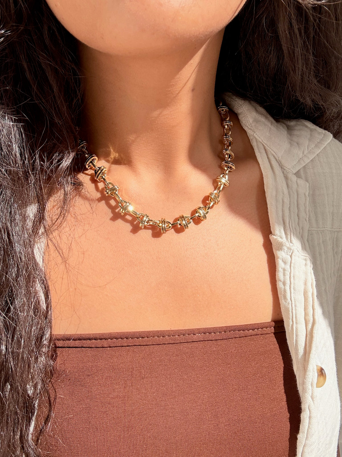 Baroque Chain Choker Necklace